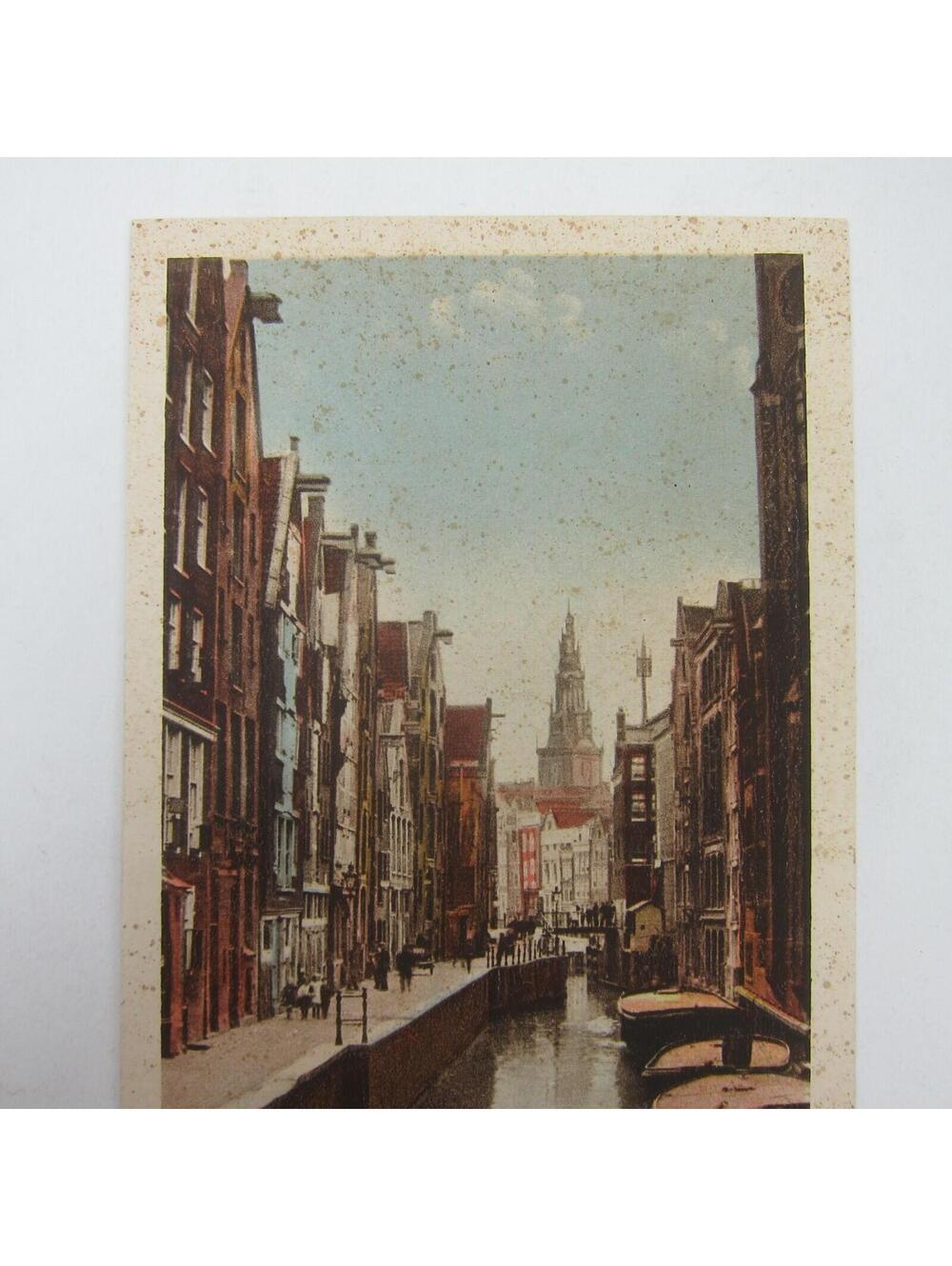 Postcard Netherlands Amsterdam Canal O.Z. Kolk Antique Unposted RARE - Picture 2 of 12